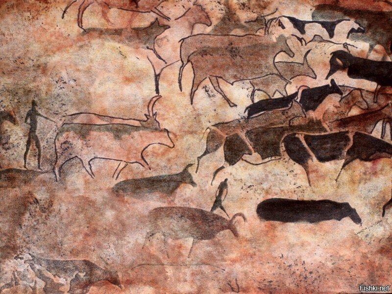 рисунок неандертальца. современный художник Самуэль Леви-прогресс очевиден. квадрат малевича нн  рассматриваю