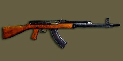 Тогда уж автомат Федорова.
У АК-47 от  МР-44  нет ничего кроме общей схемы  газоотвода ( Штурмгевер не является его первооткрывателем) на пружину и коробчатого магазина. А вот  от АС-44 многое.
Спасибо надо сказать фирме Роle в Магдебурге за 7,9 mm Kurzpatrone 43 от которого ведет свою прямую линию 7,62Х39  и бе з чего не было бы ни АС-44 ни АК-47.