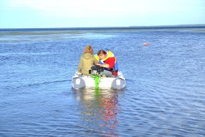 мой мотор от газонокосилки, 4 тактный, 6 лс, нога от Вихря.  Плюсы - цена 6тр новый мотор, дохлый Вихрь бесплатно, два дня ковыряний на совмещение - то же бесплатно. Минус - возить в вертикальном положении ( ибо масло)