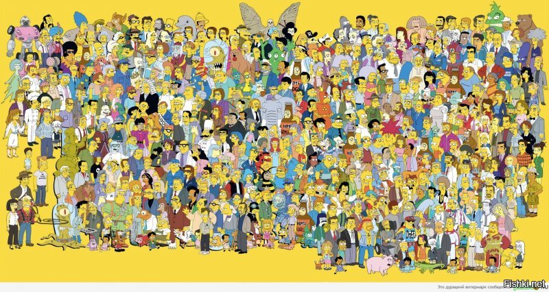маловато персонажей из Симпсонов на желтой картинке. выбирайте: