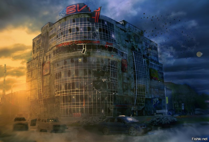 У нас тоже художник. Любит наш город в постапокалиптичном виде изображать. По мне - круто получается.