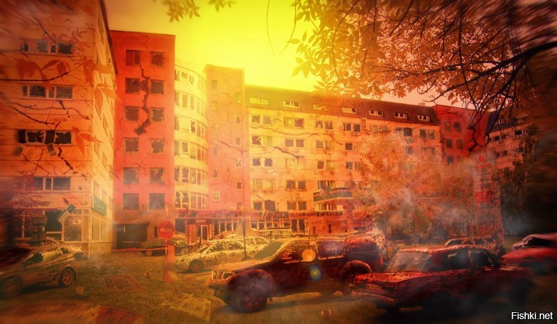 У нас тоже художник. Любит наш город в постапокалиптичном виде изображать. По мне - круто получается.