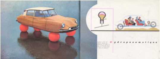 Это съёмка фотографа Пьера Жаана для рекламного проспекта ситро ДС с акцентом на гидропневматическую подвеску)