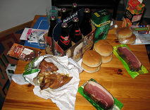 Вечер в гостинице, Нюрнберг, хамон.