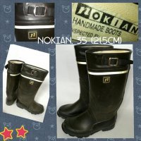 Нокия и сегодня делает обувь. В 1980 г у меня были зимние сапоги похожие на одну из фото. На барахолке покупал.