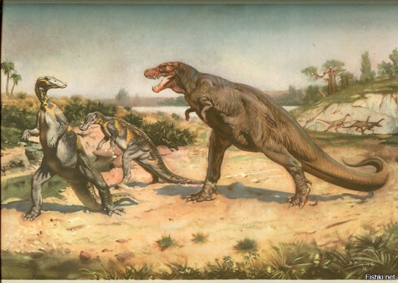 Опять британские ученые. Зденек Буриан задолго до них тираннозавра изобразил.
