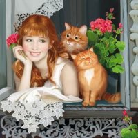 Мой любимый сюжет про рыжих: "Рыжие", художница Т. Доронина