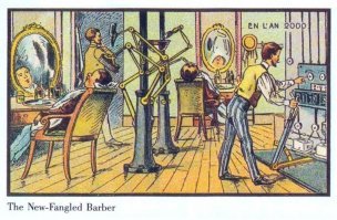 В патентное бюро пришел мужчина и предлагает свое изобретение - автомат
для бритья. Демонстрирует его: это отверстие, куда необходимо вставить
голову, а это шесть острых бритв, которые в течение нескольких секунд
осуществляют бритье. Служащий бюро задает резонный вопрос:
- Послушайте, но ведь у каждого мужчины индивидуальное строение лица!
- Ну....в первый раз, да!