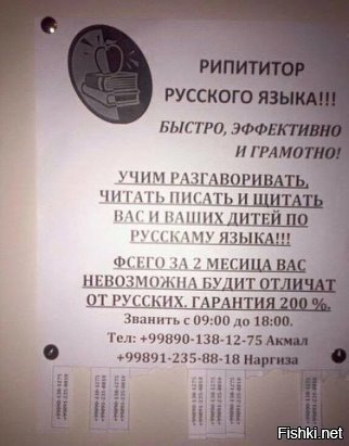 Русский здесь учили?