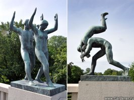 Парк Вигелана в Осло...там много странных скульптур.