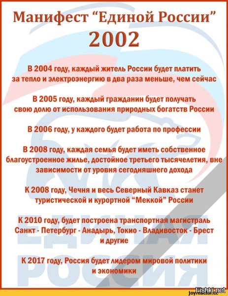 Планы Единой России, которые неплохо было бы знать новому поколению: