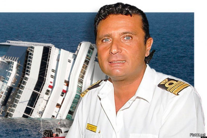 Скорее капитан, погубивший круизный лайнер Costa Concordia, Франческо Скеттино - после отсидки.