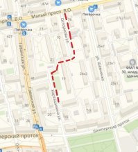 Большое спасибо, конечно это досадная опечатка. 
Да, история интересная, и это при том, что улицы эти даже не на одной прямой.