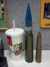 Снайперская винтовка Maadi Griffin 30mm.
В оружии используется артиллерийский выстрел 30х173 мм от автоматической авиационной пушки GAU-8/A самолета-штурмовика американских ВВС А-10 «Warthog».