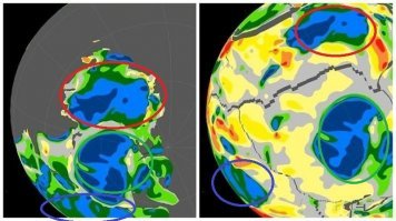 Зелёным Антарктида
Красным Австралия
Синим Африка

"Расплылись"

На самом деле жёсткие изменения, 180 млн. лет это всего пару процентов жизни планеты...