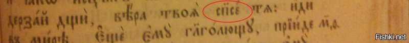 Старославянский, там допускалось несколько вариантов написания. Да и по шрифту видно, что загонялись конкретно под старину сделать.