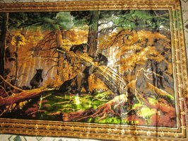 Не было с оленями.;) Тарантелла была и Утро в сосновом бору. Типа такие.