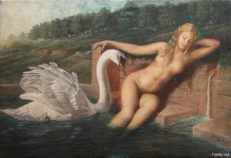 В Помпеях обнаружили эротическую фреску с женщиной и лебедем