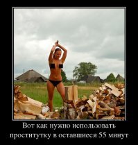 А дрова кто наколет? И пол кто помоет?