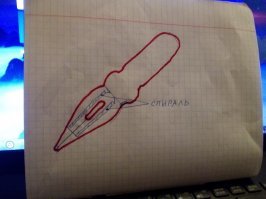 Как обещал, правда настоящего пёрышка нет, да и всё это слишком мелко, поэтому нарисовал. Вид снизу.