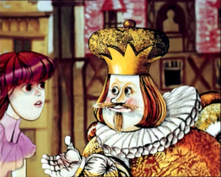 Взгляни-ка на дорогу! Кого ты там видишь? 
– Никого, – сказала Алиса. 
– Мне бы такое зрение! – заметил Король с завистью. – Увидеть Никого! Да еще на таком расстоянии! А я против солнца и настоящих-то людей с трудом различаю!...