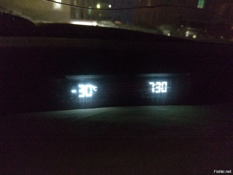 Новосибирск, время 7:30 утра. 
Ночью было -36