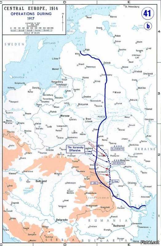 Так правильно. Сначала мы наступали, а потом практически весь 1915 год отступали. В августе нам удалось закрепиться и выровнять линюю фронта. И немцы поняли, что наступать они дальше не могут. Ну если только не снимать значительные силы с Западного фронта. Ну а дальше пошел Бруссиловский прорыв и полный крах Австро-Венгрии. И многое было отыграно назад.  Вот  линия фронта на 1 января 1917 года.