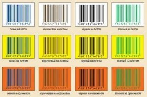 Комбинация цветов штрих-кода на упаковке продукции или этикетке   очень важный фактор точного и безошибочного чтения штрих-кода с помощью сканера.

Печать цветного штрих-кода

Штриховой код сформирован и расположен правильно, но напечатан в неподходящей цветовой комбинации, поэтому сканер «не может» его прочесть.

Дело в том, что сканер распознает только темные, холодные цвета. Теплые   красные, желтые цвета не воспринимаются сканирующим устройством. Кроме того, штрих-код должен быть контрастным.

Комбинации допустимых комбинаций цветов штрих-кода

Цвет подложки (материала на который наносится штрих-код) может быть: белым, оранжевым, желтым, бежевым, красным, а самого штрих-кода: черным, синим, зеленым, темно-коричневым.