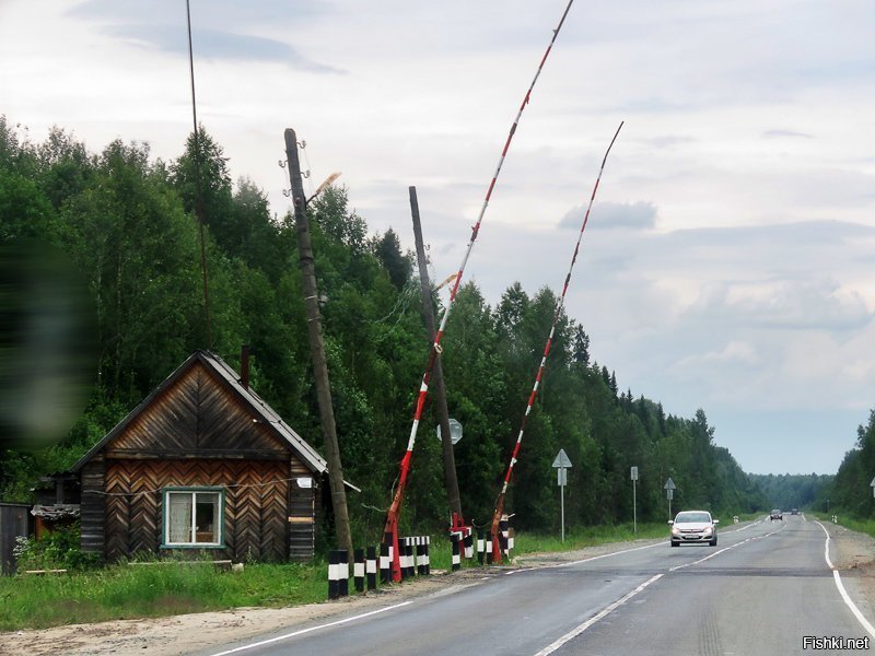 Кстати, вот на этом переезде установлены знаки "STOP" и рядом частенько дежурят продавцы полосатых палочек. Они тормозят тачки и с невинными глазками вопрошают, почему не остановились перед знаком?
Так что аккуратнее.
