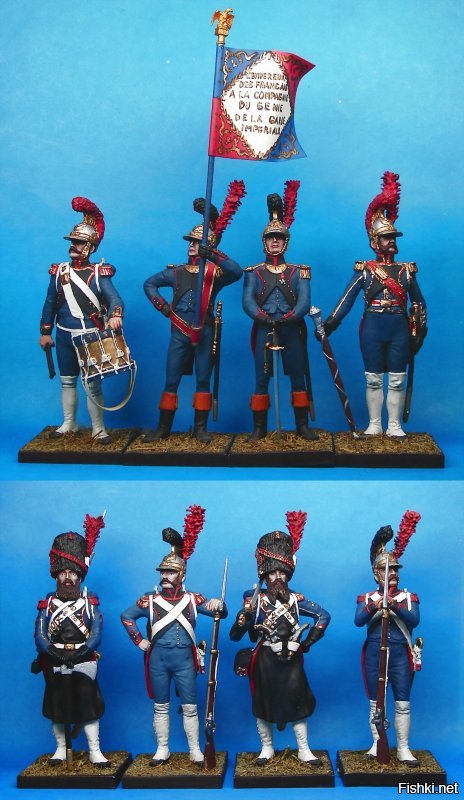 Фирм, выпускающих солдатиков сейчас поразвелось по Европе. Тут надо понимать: вы хотите коллекционировать редкие фигурки или создавать композиции. Из первых композицию или игру не составишь. Там цены от 70 евро и до 150. Для композиций используют фигурки фирмы ДельПрадо. И недорогие, и вполне нормальный вид. Фирма Атлас выпускает уже готовые композиции. Вам остается их раскрасить и расставить. Фирма Хашетт выпустила фигурки французских маршалов и генералов эпохи Наполеона. Не всех, конечно, но сотни две есть. Причем, каждая фигурка идет с журналом, где описывается биография генерала...