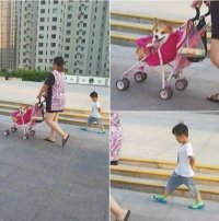 Вот эту я тоже не понял, что здесь плохого??? Вполне себе взрослый пацанчик, собаку в коляске наверняка из ветеринарки после операции везут. Но идиоту - ТС все пофиг, он местный унылый никому неинтересный  петросян.