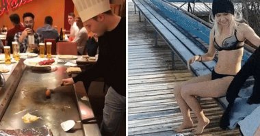 Девушке-моржу дико повезло , если бы она пробила лёд и погрузилась то ушла бы под лёд , а стой стороны его не пробить.
Так что берегите себя и близких.