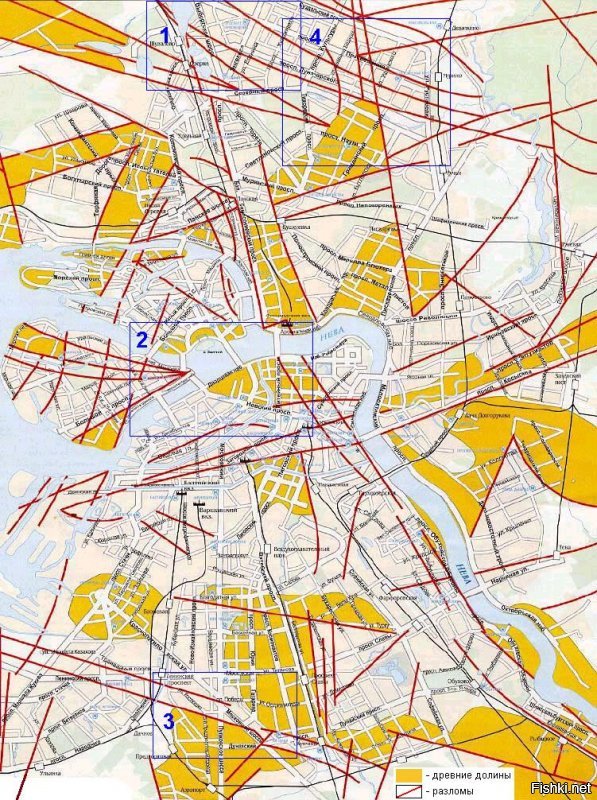 Если ориентироваться по разломам в Питере, то там вообще строить нельзя.