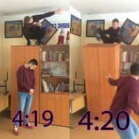 В конце августа ходил исполнять родительский оброк в школу - расставляли мебель после ремонта, шкафы доску подремонтировали.
С другим отцом все шкафы по верху прикрутили на анкера к стенам.
Училка классная, молодая девчушка (год с универа) все зачем и зачем.
Я ей - Так надо! (с)
вот фотка подоспела почему :)