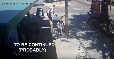 Велосипедный воришка недолго радовался своей добыче