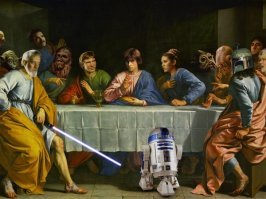 Сын подарил верующей матери портрет Оби-Вана, а она приняла его за Иисуса