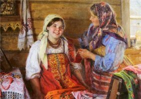 Красивые девахи получались на картинах Сычкова.