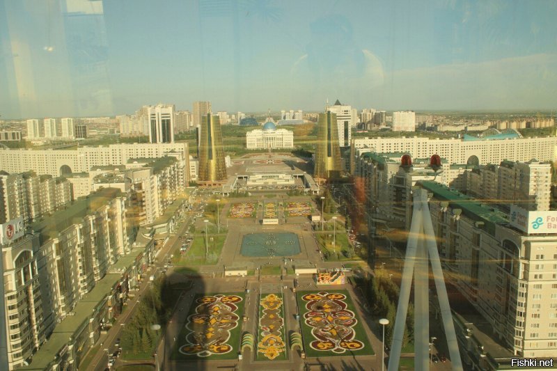 Красивый город конечно. Но не хватает этих фоток. Отпечаток руки Назарбаева и очередь где то там с низу желающих к ней приложиться.