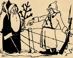 Комсомольцы, комсомолки
Мы обходимся без ёлки.

Вместо песен нынче   речи.
Стал для вас хлопушкой   Кольт.
Блекнут ёлочные свечи
Перед лампой в тыщу вольт.

Не руби леса без толку, 
будет день угрюм и сер. 
Если ты пошёл на елку, 
значит, ты не пионер!