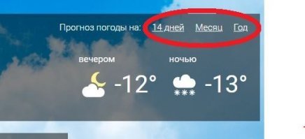 На mail.ru можно и на год вперёд смотреть: