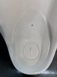 Не только в Нидерландах мухи в писсуарах нарисованы. Это фото сделано в сеульском аэропорту Гимпо