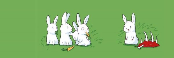 Милый зайчик каннибал