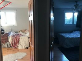 конечно, если в одной комнате включен прожектор, а в другой нет, то разница в освещенности будет существенной