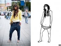 у меня лет больше 10 назад учился один ученик, которых ходил вот в таких вота штанах))) у него ноги не раздвигались, он постоянно опаздывал на занятия, хотя последнее не из-за штанов, конечно) я над ним уссывался)) думаю, сейчас он в 3 косынках минимум))