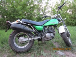 У меня была Ямаха TW225,сейчас Сузуки Ван-Ван))И тебе респектищще!Ни гвоздя,ни жезла!