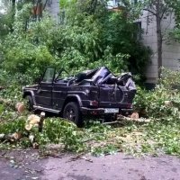 Последствия летнего урагана в Москве.