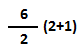 Это если бы 6/(2(2+1)). Тогда знаменатель целиком был бы 2(2+1)