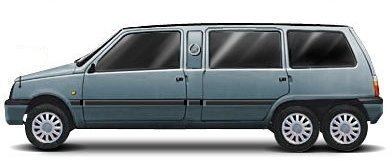 Ока тоже имеет несколько модификаций с шестью колёсами