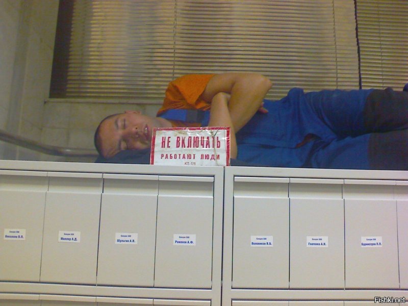Возможно и вы здесь есть: спящие работники, застуканные на рабочем месте
