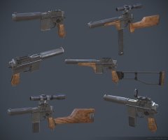 Ну есть несколько виртуальных концептов, по переделки Маузера в ПП. В том числе и якобы советский образец 1936 года, с дисковым магазином образца 1940 года.